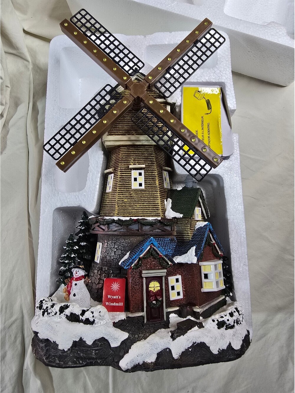Carole Towne Animated/Musical LED Windmill Village Building